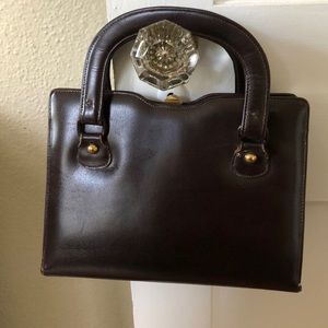 Brown vinyl vintage handbag